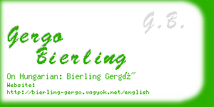 gergo bierling business card